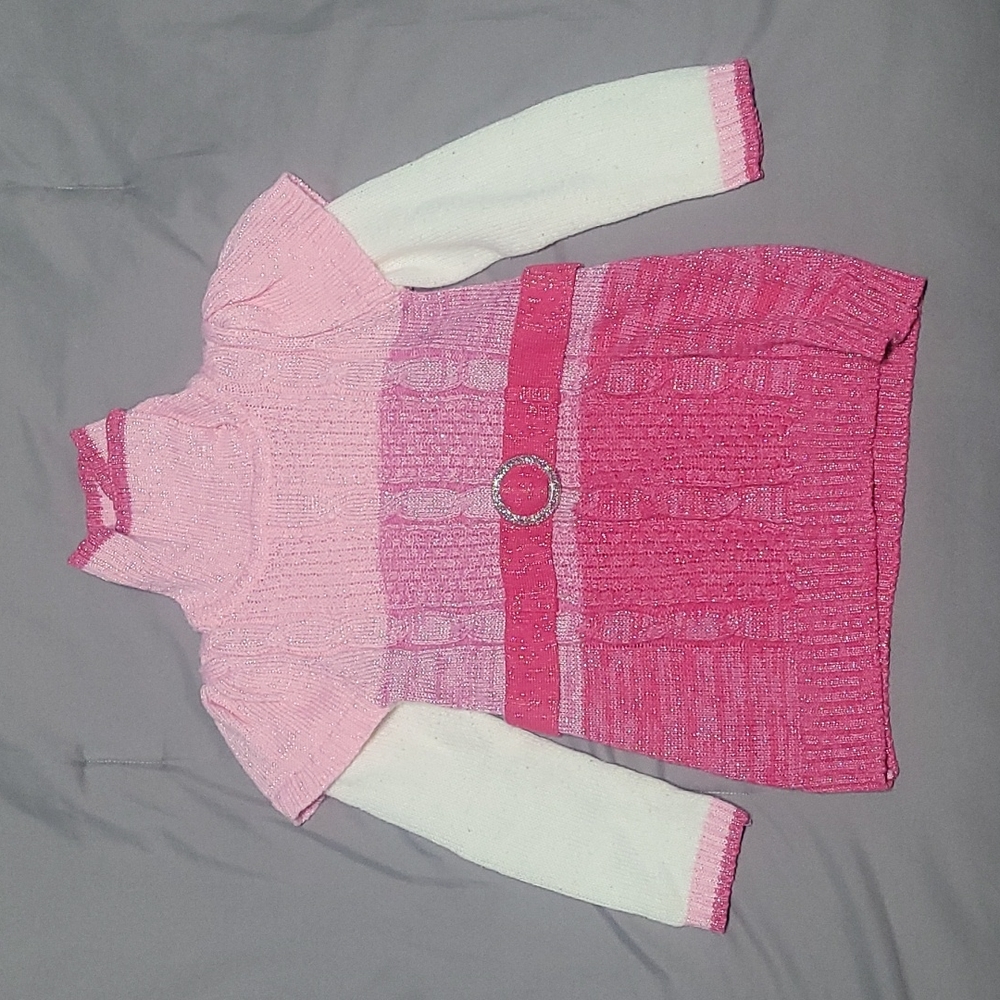 Little Lass pink sweater 4T